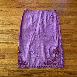 Free People Purple Silk Skirt